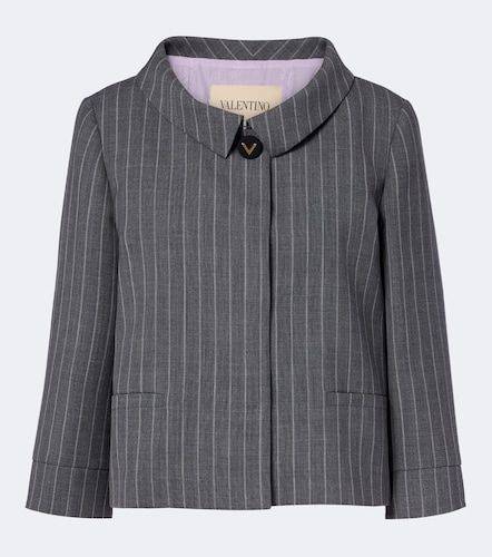 Veste en laine vierge à rayures tennis - Valentino - Modalova