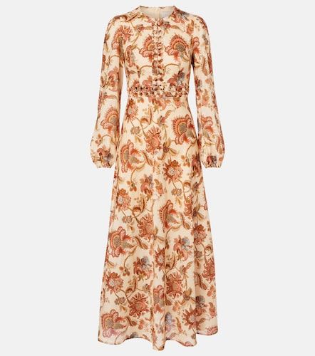 Robe longue Aster en lin à perles - Zimmermann - Modalova