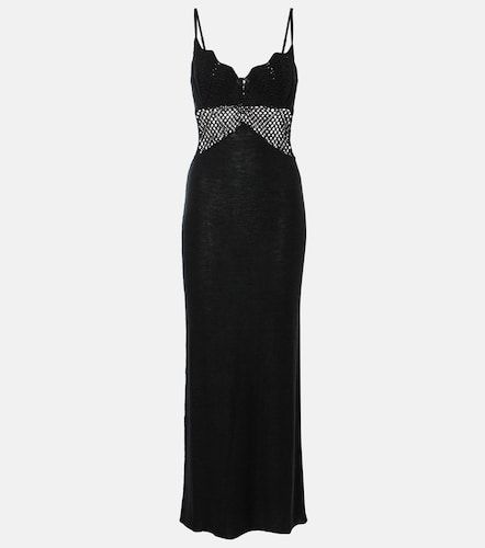 Robe longue Tara en coton à finitions en crochet - Staud - Modalova