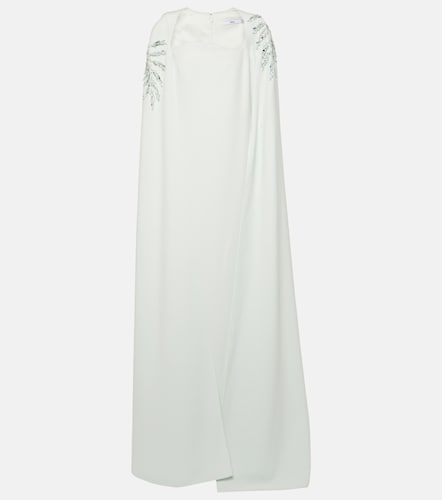 Robe Mattia en crêpe à cape et ornements - Safiyaa - Modalova