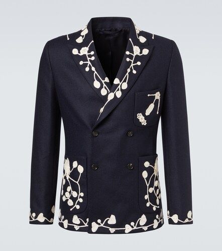 Blazer Snowdrop brodé en laine mélangée - Bode - Modalova