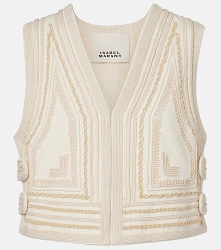 Gilet Blerina brodé en coton - Isabel Marant - Modalova