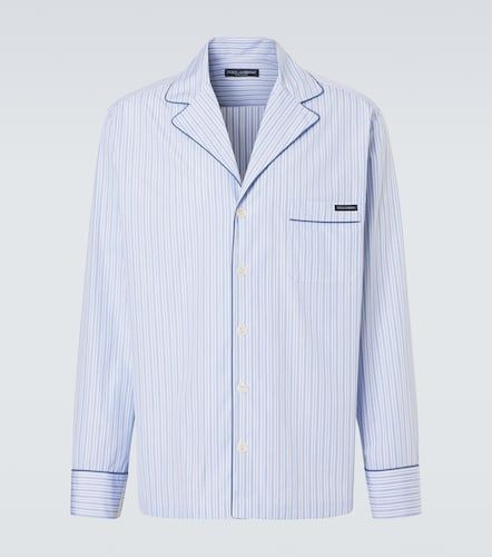 Chemise de pyjama rayée en coton mélangé - Dolce&Gabbana - Modalova