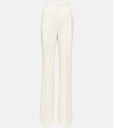 Pantalon ample à taille haute en laine - Saint Laurent - Modalova