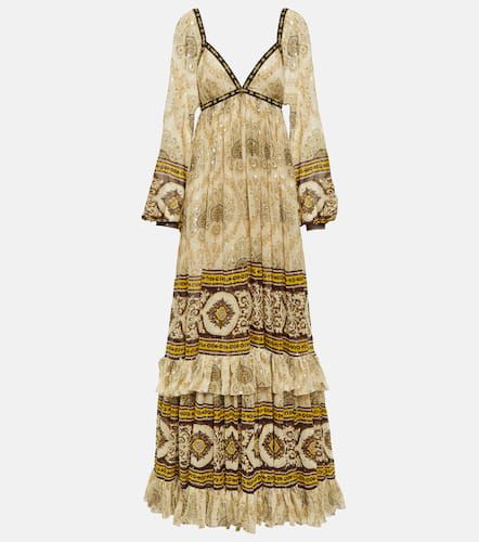 Robe longue en jacquard de soie mélangée - Etro - Modalova