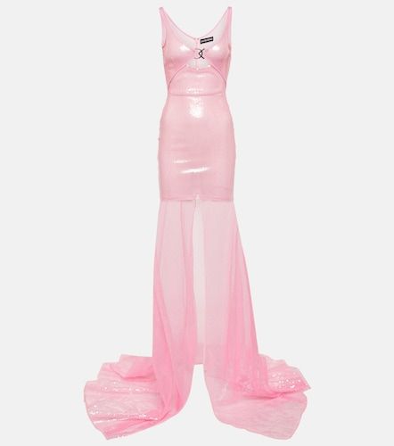 Robe longue transparente à paillettes - David Koma - Modalova