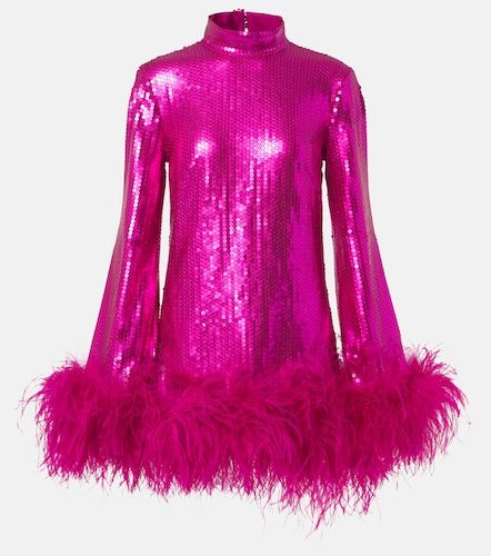 Robe Gina à paillettes et plumes - Taller Marmo - Modalova