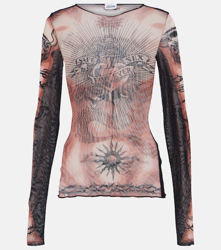 Top Tattoo Collection en tulle - Jean Paul Gaultier - Modalova