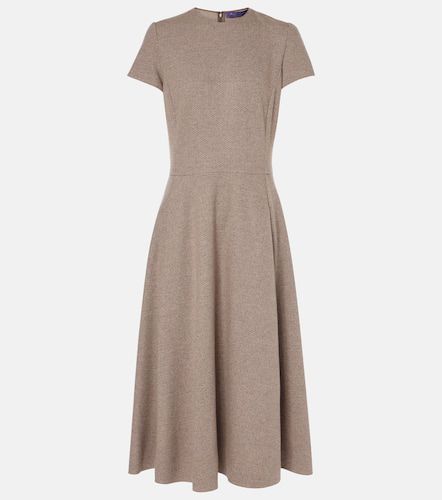 Robe midi en laine et soie mélangées - Ralph Lauren Collection - Modalova