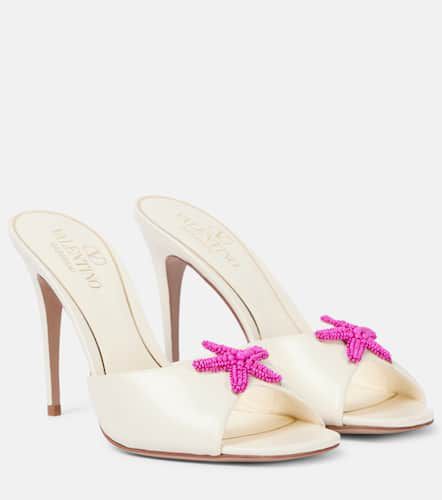 Mules Starfish en cuir à perles - Valentino Garavani - Modalova