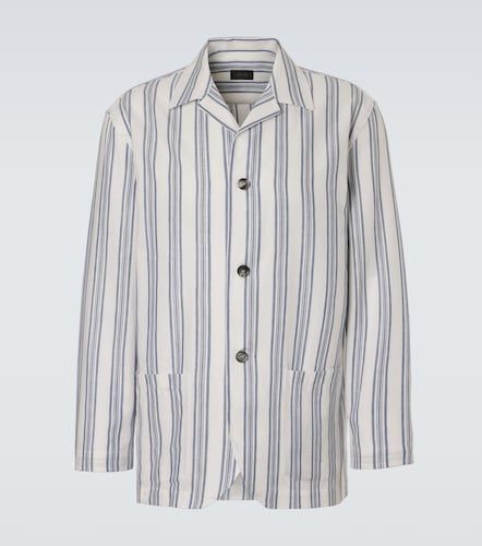 Brioni Blazer rayé en coton et lin - Brioni - Modalova