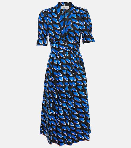 Robe midi portefeuille imprimée - Diane von Furstenberg - Modalova