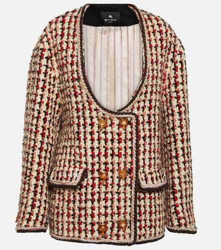 Veste oversize en bouclé de laine mélangée - Etro - Modalova