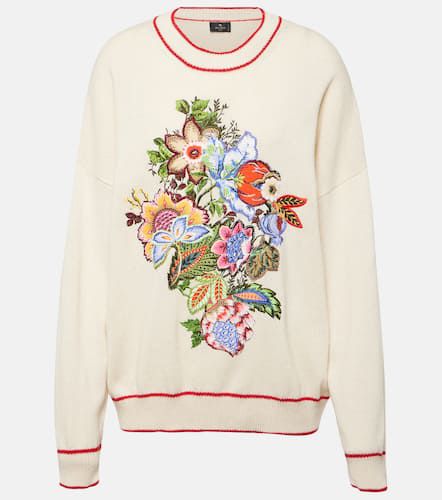 Pull brodé en cachemire et coton - Etro - Modalova