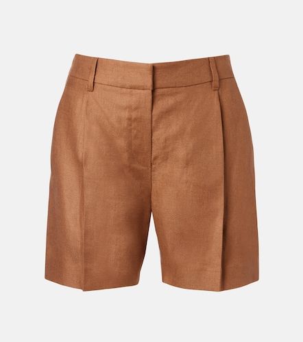 Bermuda à taille mi-haute en lin - Brunello Cucinelli - Modalova