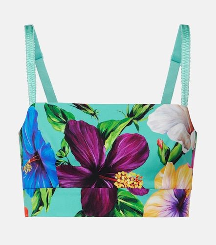 Top court en soie mélangée à fleurs - Dolce&Gabbana - Modalova