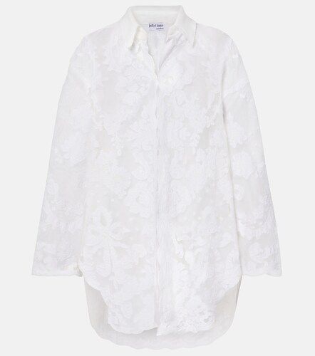 Chemise brodée en coton - Juliet Dunn - Modalova