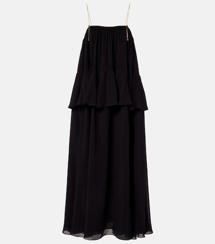Chloé Robe longue en soie à ornements - Chloe - Modalova