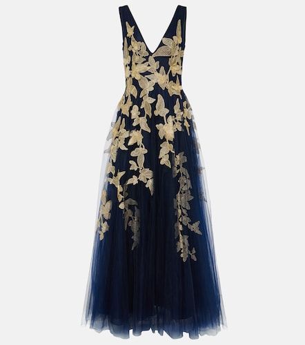 Robe longue Arcangela en tulle - Costarellos - Modalova