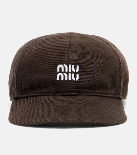 Miu Miu Casquette en coton à logo - Miu Miu - Modalova