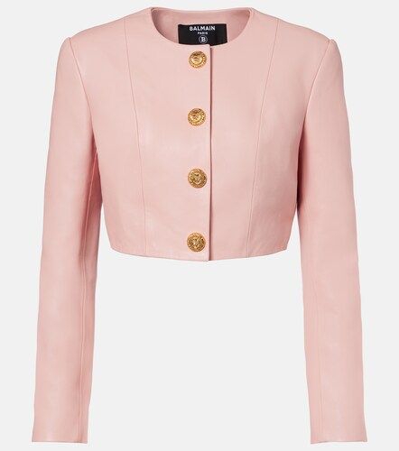 Balmain Veste courte en cuir - Balmain - Modalova