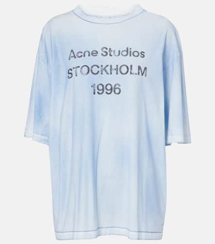 T-shirt en coton et chanvre à logo - Acne Studios - Modalova