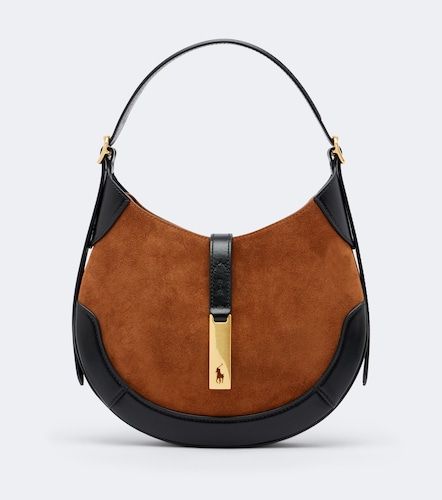 Sac porté épaule Polo ID Small en daim - Polo Ralph Lauren - Modalova
