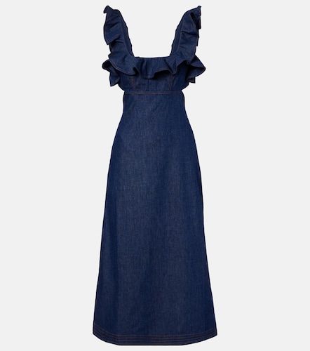 Robe midi Aster en denim à volants - Zimmermann - Modalova
