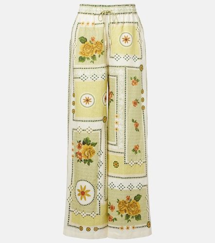 Alémais Pantalon large Dixie en lin imprimé - Alemais - Modalova
