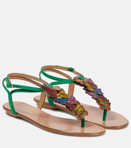Aquazzura Sandales Papillon en daim - Aquazzura - Modalova