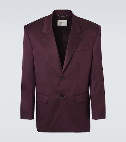 Veste de costume en satin de soie - Saint Laurent - Modalova