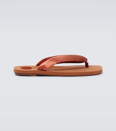 Tongs en satin et cuir - Dries Van Noten - Modalova