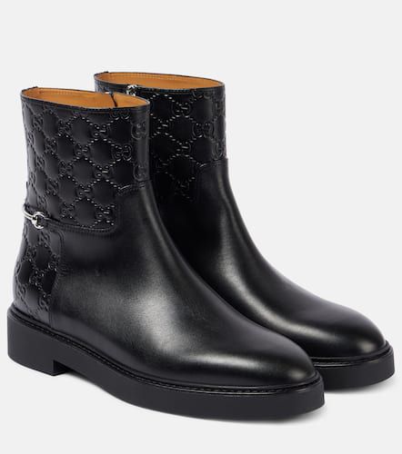 Gucci Bottines Horsebit GG en cuir - Gucci - Modalova