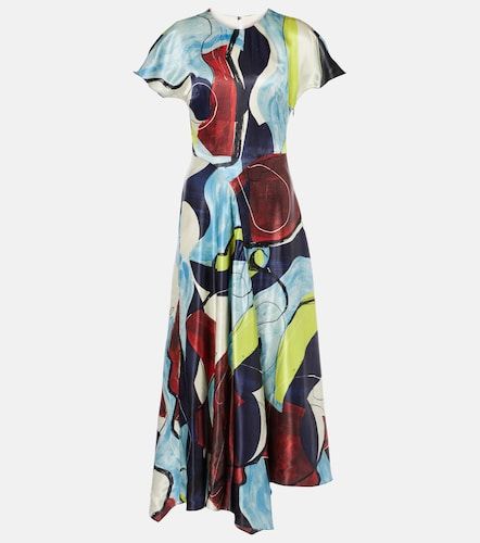 Robe Adriana en satin imprimé - Roksanda - Modalova