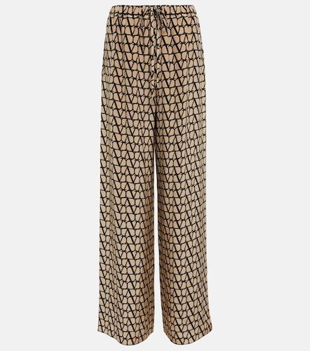 Pantalon ample Toile Iconographe en soie - Valentino - Modalova
