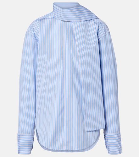 Chemise rayée en coton avec écharpe - Plan C - Modalova