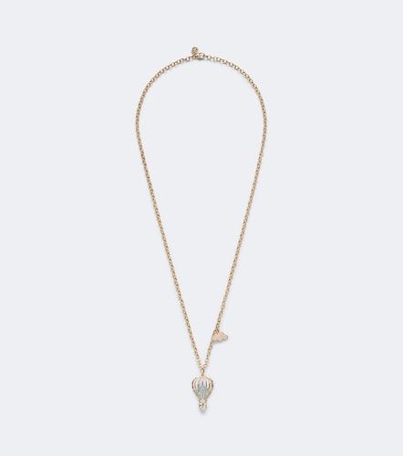 Collier Hot Air Balloon and Cloud en or 14 ct, aigue-marine et diamants - Sydney Evan - Modalova