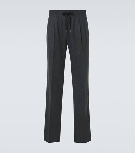 Pantalon droit en flanelle de laine - Dolce&Gabbana - Modalova