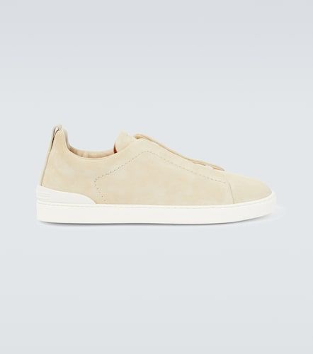 Zegna Baskets Triple Stitch en daim - Zegna - Modalova