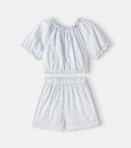 Set top et short imprimé en coton - Il Gufo - Modalova