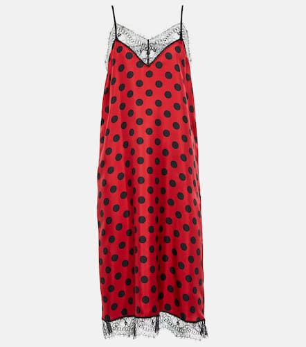 Ami Paris Robe midi en soie à pois - Ami Paris - Modalova