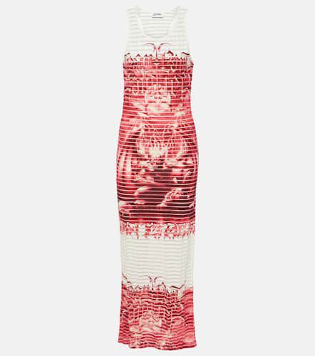 Robe longue rayée et imprimée en coton mélangé - Jean Paul Gaultier - Modalova
