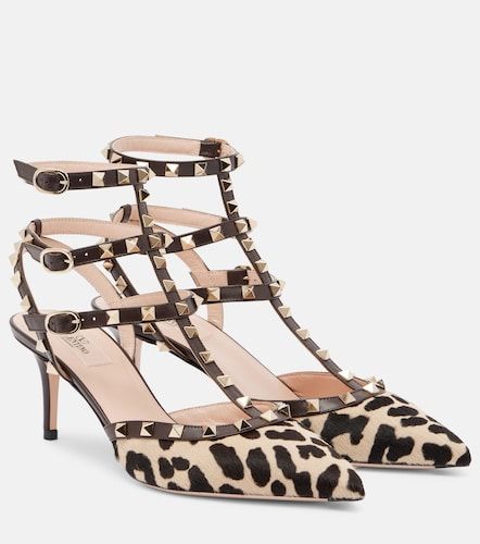 Escarpins Rockstud 65 en cuir façon poulain - Valentino Garavani - Modalova