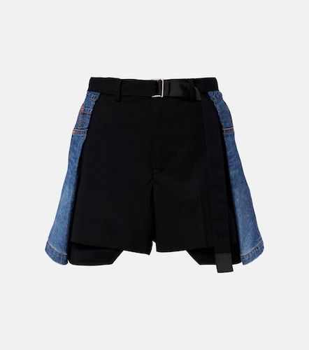 Short en jean à empiècements - Sacai - Modalova