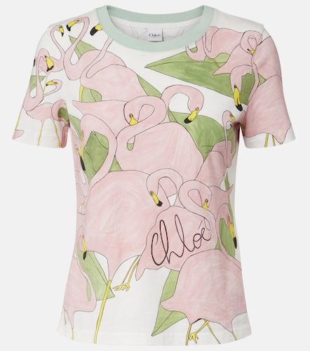 Chloé T-shirt en coton imprimé - Chloe - Modalova