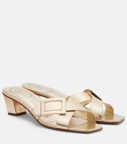 Mules en cuir métallisé - Roger Vivier - Modalova