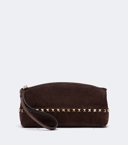 Pochette Rockstud Small en daim - Valentino Garavani - Modalova
