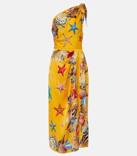 Robe midi Capri en soie mélangée imprimée - Dolce&Gabbana - Modalova