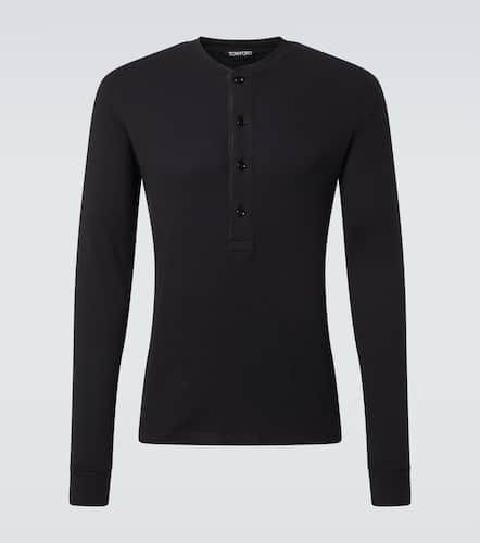 Chemise Henley en coton mélangé - Tom Ford - Modalova