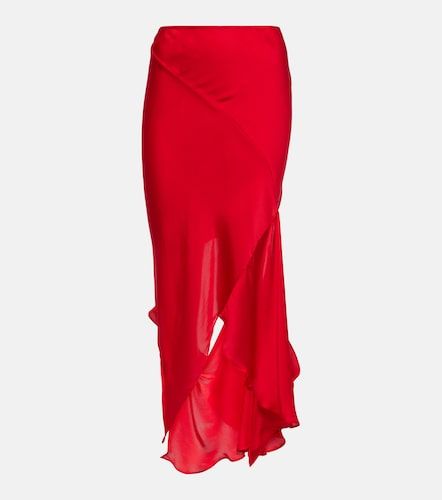 Jupe midi en soie déconstruite à découpes - Acne Studios - Modalova